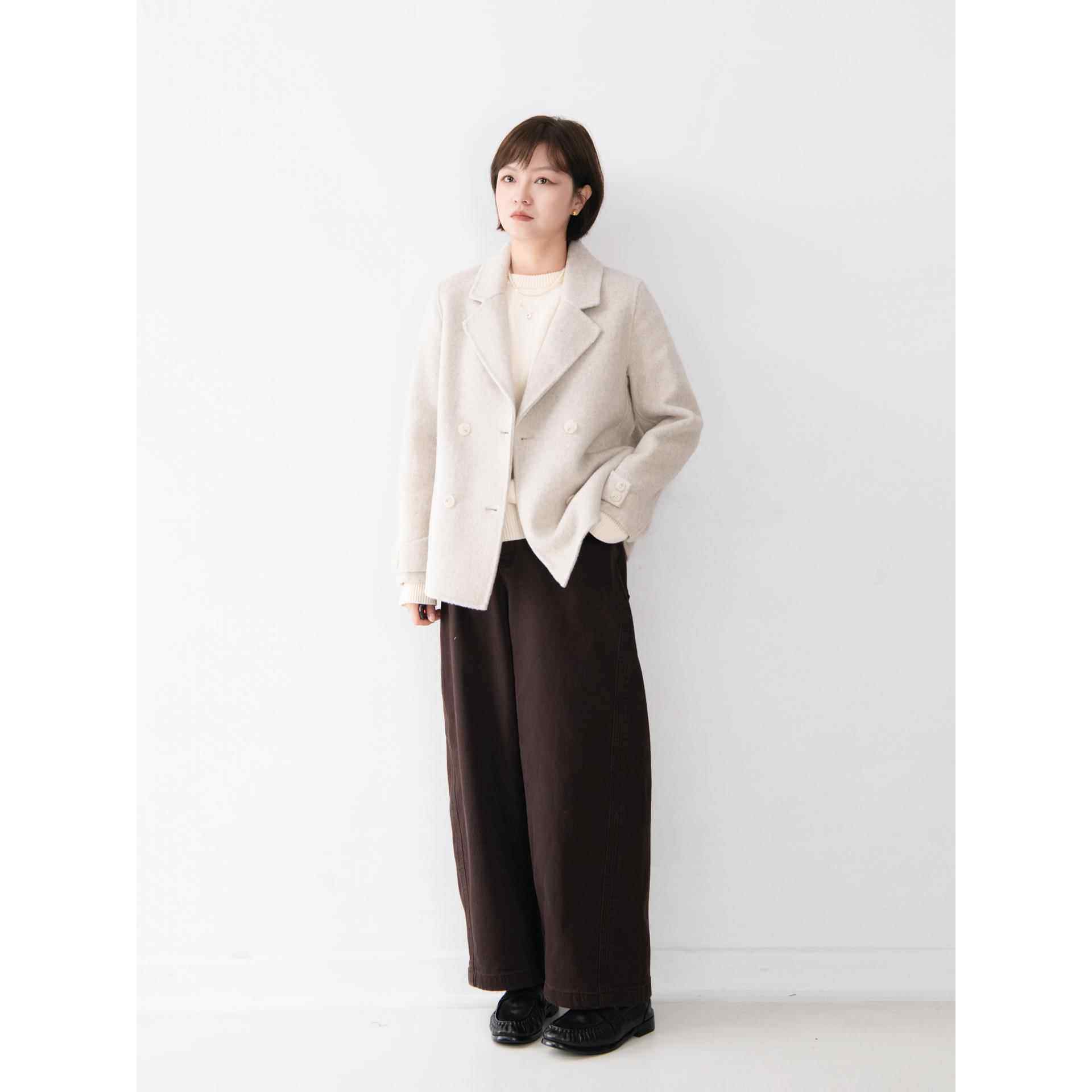 69.2%绵羊毛气质通勤西装领双面羊毛呢女百搭高级感正肩大衣外套,淘宝优惠券,粉丝福利购,淘宝优惠卷