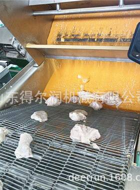 连续式上浆上糠机鱼排裹糠机食品撒面包糠机器设备专车送货