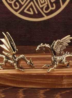 跨境热销黄铜魔兽青龙 魔兽火龙飞龙 摆件工艺品铜器桌面家居装饰