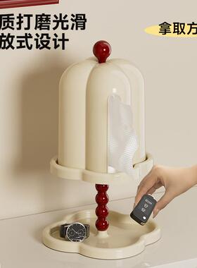 纸巾盒高级感家用客厅2024新款法式复古中古风茶几桌面卷纸纸抽盒