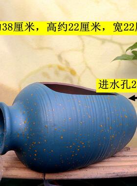 生态鱼缸陶罐循环流水配件新中式创意手工流水造景装饰品摆件过滤