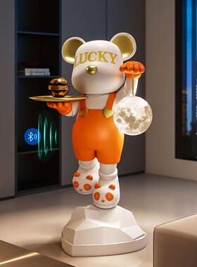 客厅大型落地摆件暴力熊客厅高级感装饰品音响存钱罐乔迁开业礼品