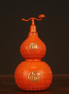 黄铜葫芦摆件开盖葫芦财福葫芦 铜器工艺品摆件铜像家居送人装饰