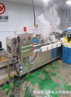 山源供应鳕鱼上浆机 鳕鱼片上浆油炸生产线 裹粉鱼块油炸机