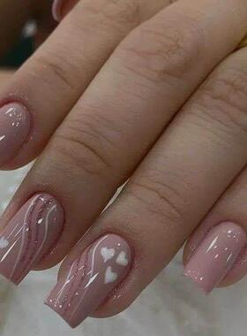 24pcs Colorful Almond Shaped Fake Nails Detachable Press On
