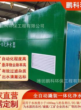 地下水净水处理设备小型水厂一体化净水器报价工业用水净水处理器