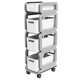 Household mobile schoolbag table rack storage multi-layered items schoolbag rack artifact can be placed under the table with a small cart