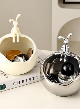 入户玄关钥匙收纳客厅桌面摆件置储物家居轻奢装饰品创意现代简约