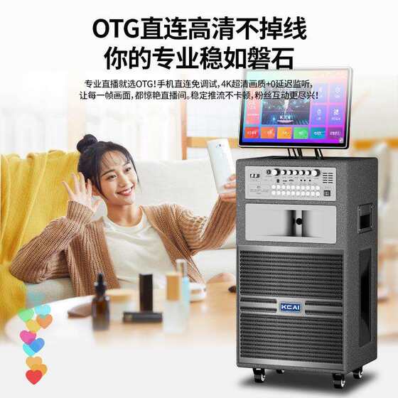 户外K歌广场舞音响家庭唱歌KTV点歌音箱带显示屏卡拉OK功放一体机