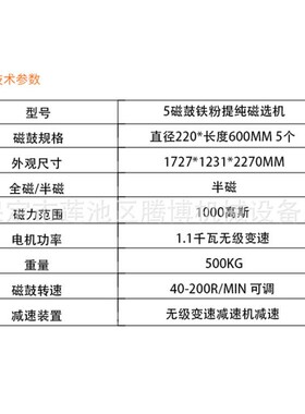 腾博5滚筒铁粉半逆流磁选机吸铁机抛丸灰砂轮灰除铁设备强磁除铁