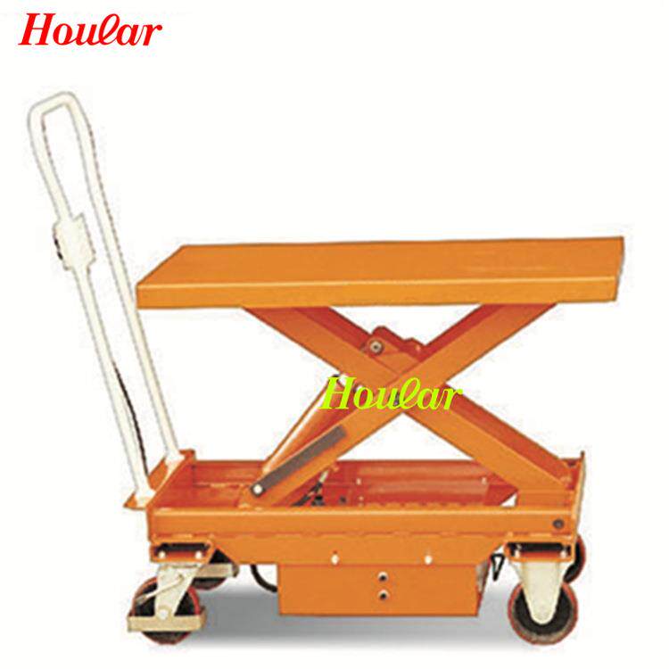 Ready supply MN-C501 large table electric platform vehicle rechargeable lifting mobile hydraulic electric lift vehicle