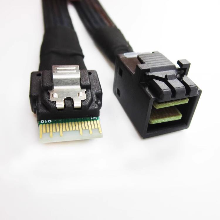 主板38P SlimSAS SFF-8654 4i 转MINI SAS HD 8643背板数据线SATA - 图2