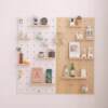 Customized solid wood hole board entrance wall storage rack accessories partition wall styling wall display storage rack