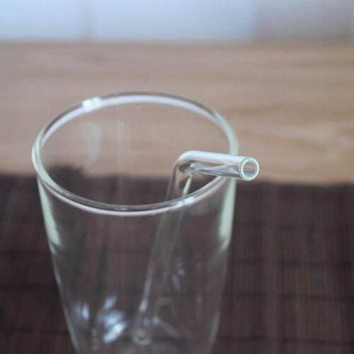 borosilicate glass straw curved straw high temperature - 图0