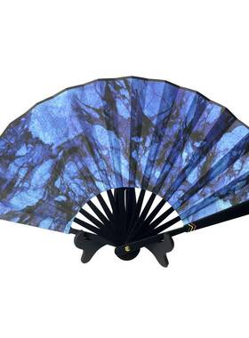 直销新款新款9寸合金扇子中国风绢布金属折扇精美流苏功夫舞蹈扇