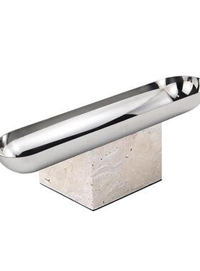 简约件现代轻属奢创意桌面盘摆家居样ES-A6300板间收纳首饰盘托金