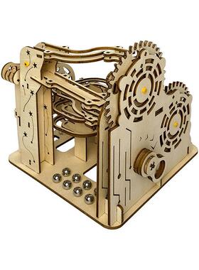 巡航轨道滚珠diy益智立体摆件动态机械传动模型创意手工拼装玩具