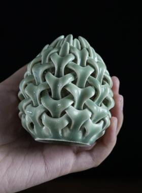 陶瓷香炉家用室内薰香炉茶道塔香沉香盘香高级感创意茶桌摆件礼物