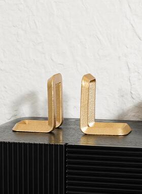 家居用间G25341品金色几创何档书意书房办公室客厅摆件房装饰品好