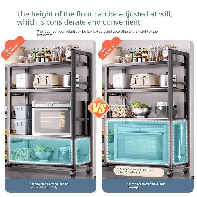 厨房置物架落地多层菜架子蔬菜收纳架家用多功能锅架零食储物架子,淘宝优惠券,粉丝福利购,淘宝优惠卷