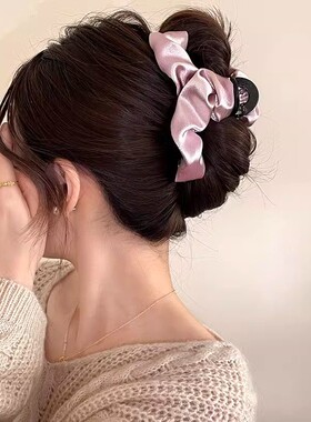 2025 New French Style Fabric Shark Clip for Women, Cloud Ple