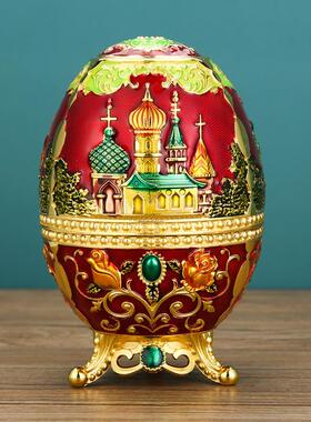 圆形牙签筒 创意简约家用金属按压式牙签筒摆件礼品 欧式牙签筒