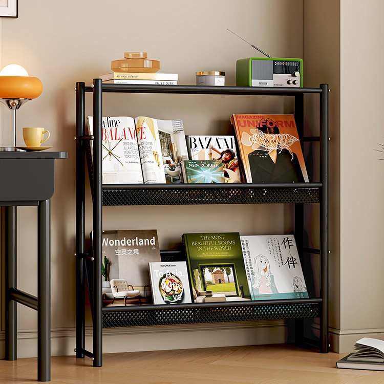 书桌旁多层置物架落地中古风多层架子收纳墙上金属薄柜超薄墙边柜,淘宝优惠券,粉丝福利购,淘宝优惠卷