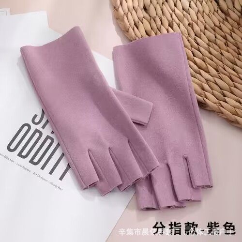 冬季德绒保暖女士学生加绒写字露指半指手套加厚护手腕男防寒冬天,淘宝优惠券,粉丝福利购,淘宝优惠卷