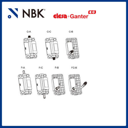 NBK ELESA CFSW-FC-B 带内置安全开关铰链超级高科技聚合体零配件 - 图2