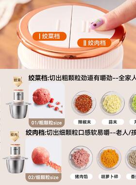 华生绞肉机不锈钢家用电动多功能料理机大功率全自动大容量搅拌机