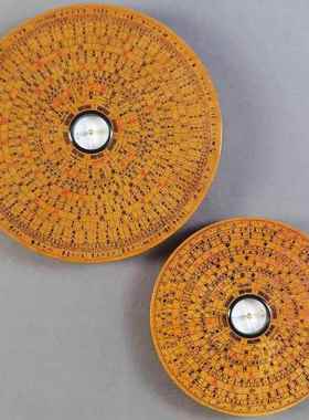 桃木罗盘实木质纯手工高精度专业随身携带三合综合办公室桌面摆件