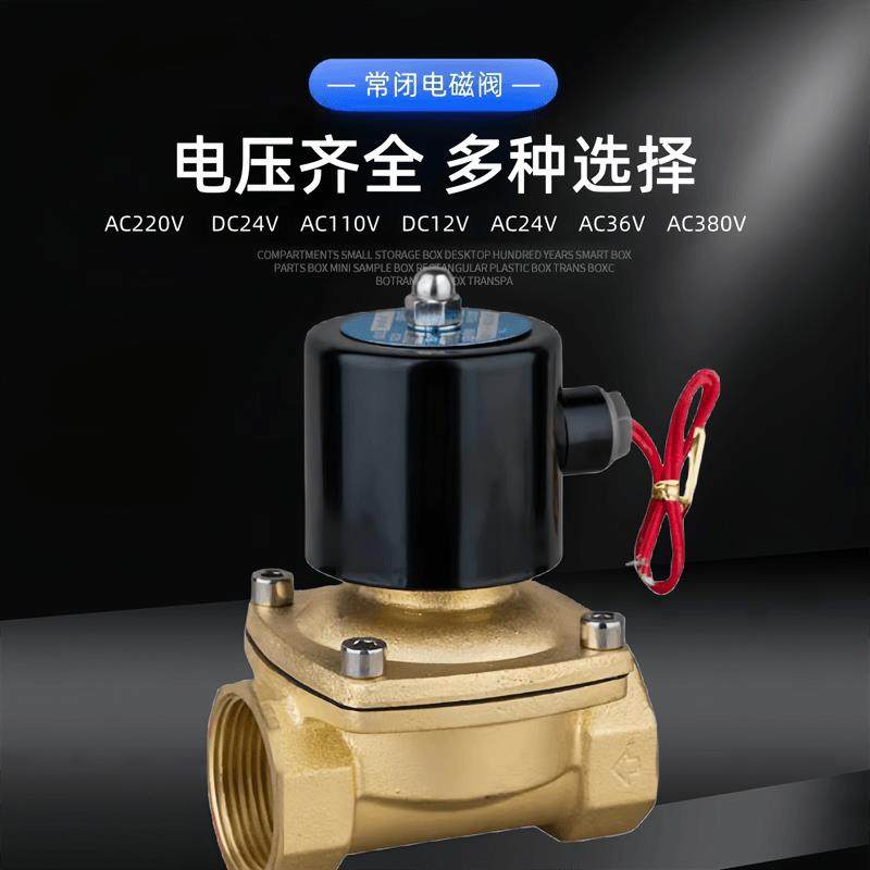 常闭电磁阀水阀气阀2W400-40 AC220VDC24V控制阀开 关阀DN40电磁 - 图3