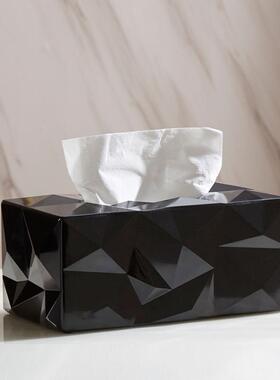 欧美ins纸巾盒抽纸盒密胺家用酒店客厅创意茶几桌面收纳盒