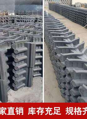 水泥外墙压顶帽仿古连体围墙墙头帽中式庭院装饰青瓦一体围墙瓦帽