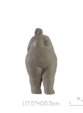 北欧轻奢抽象人物软装饰品摆件胖女人体雕塑家居售楼处样板房摆件