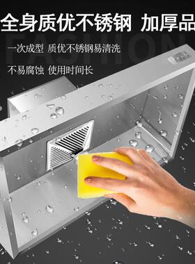 不锈钢排烟罩学校餐厅厨房吸油烟机简易油烟机商用排烟罩带风机