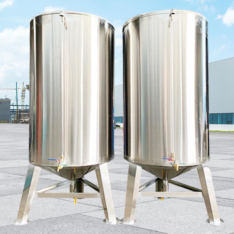 Stainless steel storage tank vertical horizontal wine storage tank oil tank white steel sealed fermentation tank food machine commercial