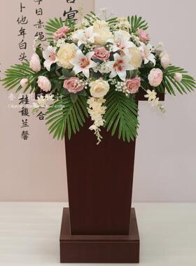 讲台仿真花装饰主席台绢花布置 婚礼司仪台花艺选择多款讲台花