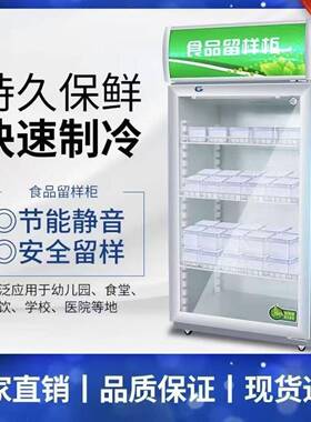 冷藏保鲜幼儿园食品留样柜带锁餐厅食堂家用小冰箱商用展示留样柜