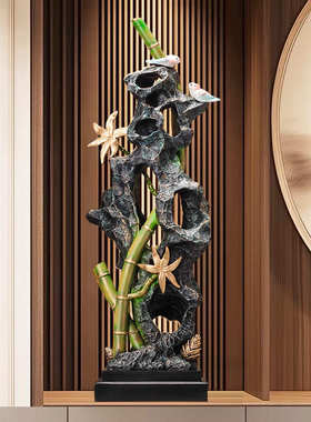 时来运转节节高升太湖石入户玄关屏风落地大摆件客厅电视柜办公室