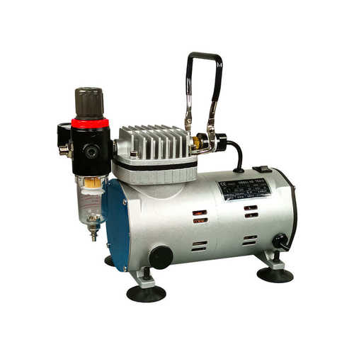 批发模型喷漆彩绘上色喷笔气泵无油静音迷你空压机小型活塞式 - 图3