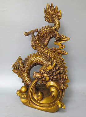 厂家直销纯铜生肖龙家居摆件吉祥瑞兽店铺开业礼品铜戏珠龙吸财龙