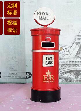 厂家zakka杂货 伦敦街头邮筒 手绘铁皮邮筒 做旧工艺 7239三色