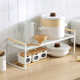 Japanese iron kitchen storage rack countertop multi-layer pot rack seasoning rack desktop storage rack floor-standing kitchen rack partition