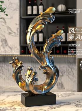 轻奢高档开业招财摆件家居客厅玄关电视柜酒柜装饰品乔迁新居礼物