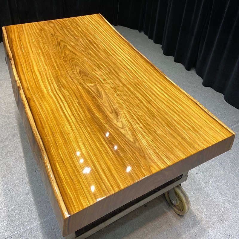 柚木实木大板会议桌 胡桃木办公书桌黑檀天然边红木茶桌餐桌一体,淘宝优惠券,粉丝福利购,淘宝优惠卷