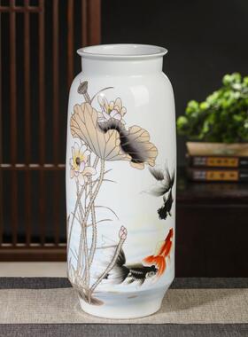 高档口景德镇金满富堂大陶瓷花玉瓶摆件客厅插花贵竹家居装饰瓷瓶