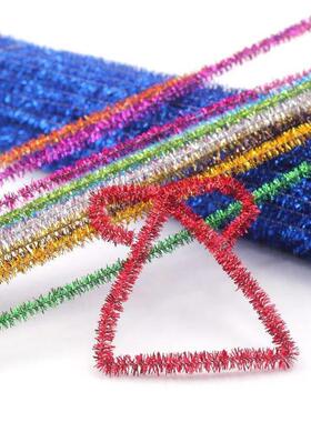30/50/100pcs Glitter Chenille Stems Pipe Cleaners Plush Tins