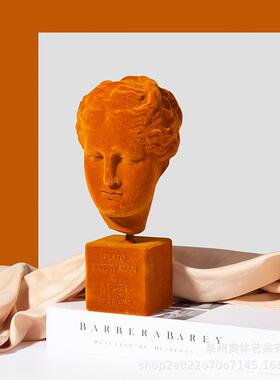 绒海吉石娅树脂雕像品质玄植关仿美艺术仿膏欧式约时尚简家装ZRHJ