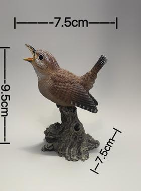 翠鸟树脂雕像摆件 半手工制多色选择 田园风格 客厅书房桌面装饰